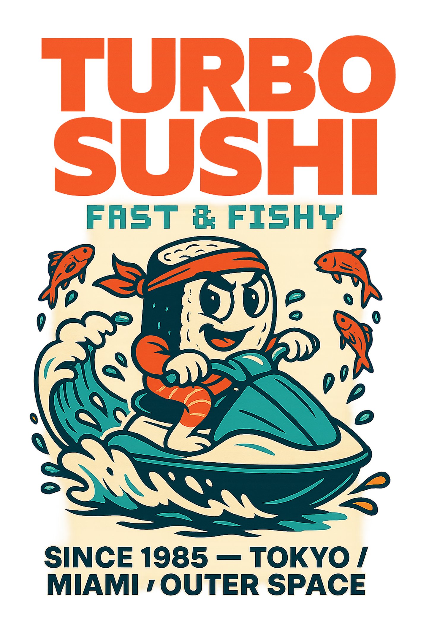 TURBO SUSHI - BLUE HOODIE
