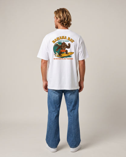 BANANA BAY - WHITE OVERSIZE TEE