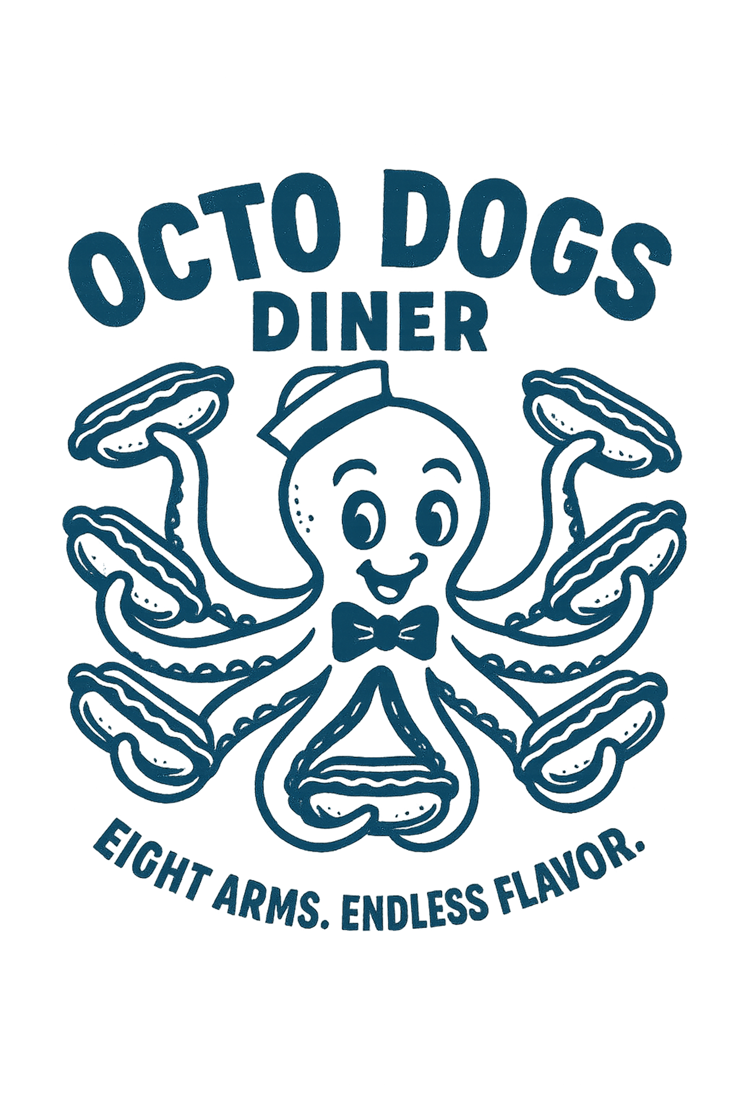 OCTO DOGS DINNER - WHITE HOODIE