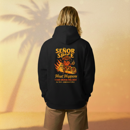 Hoodie Señor Spice noir porté en situation