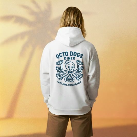 OCTO DOGS DINNER - WHITE HOODIE