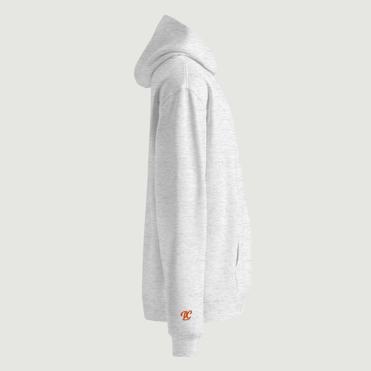 VERY CHEESY CLUB - WHITE OVERSIZE HOODIE