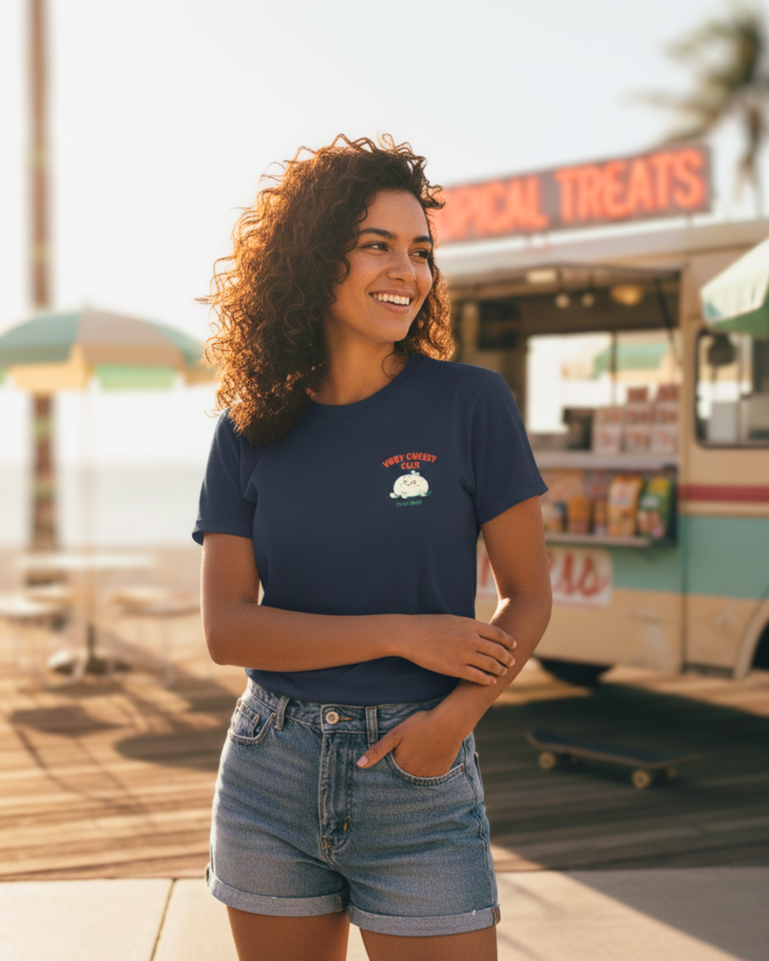 SOFT MOZZA - NAVY TEE
