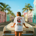 FLAMINGO FRIED CHICKEN - WHITE OVERSIZE TEE