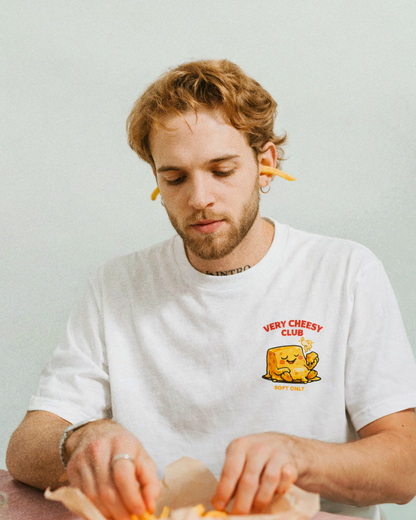 T-shirt Soft Cheese blanc porté en situation