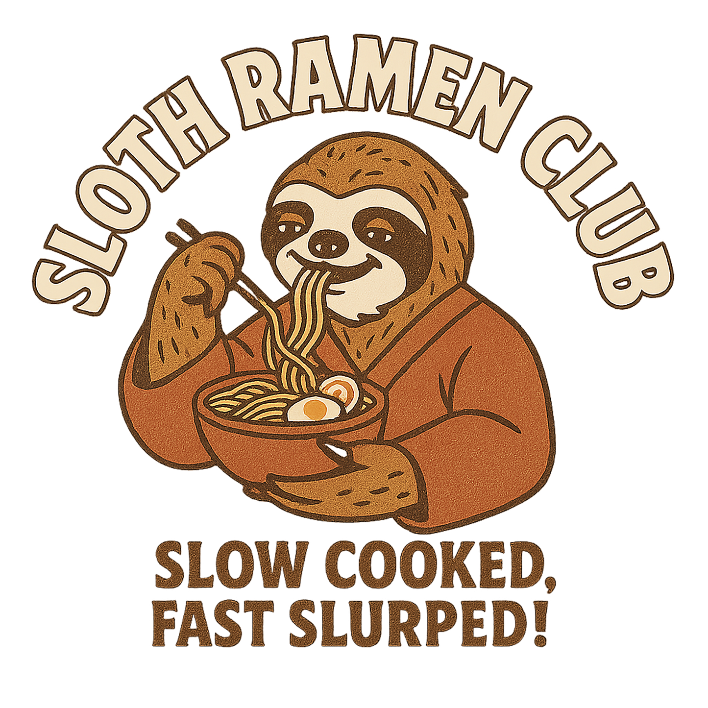 SLOTH RAMEN CLUB - BLACK OVERSIZE TEE