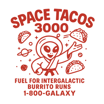 Illustration originale Space Tacos 3000 par Very Cheesy