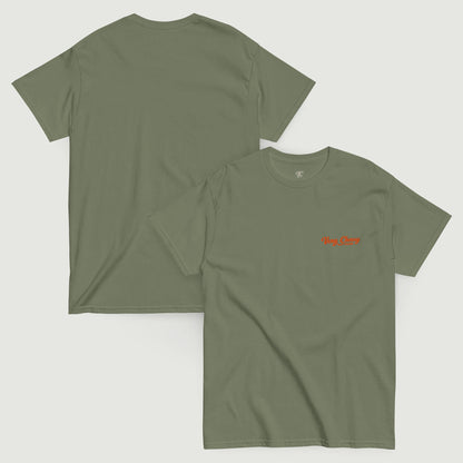 T-shirt Very Cheesy Club vert, vu de face et de dos