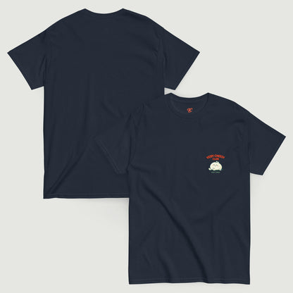 T-shirt Soft Mozza bleu, vu de face et de dos