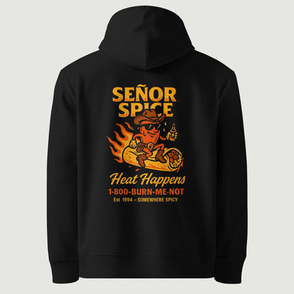 Hoodie Señor Spice noir, vu de dos