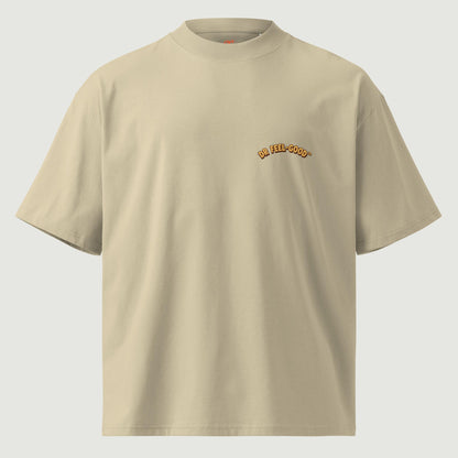 T-shirt oversize Dr Feel Good sable, vu de face