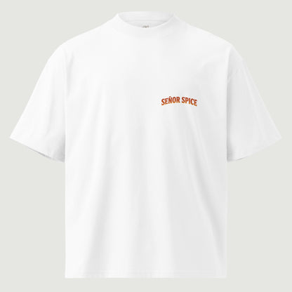 T-shirt oversize Señor Spice blanc, vu de face